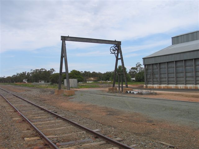 The gantry crane is still present at the southern end of the siding.
