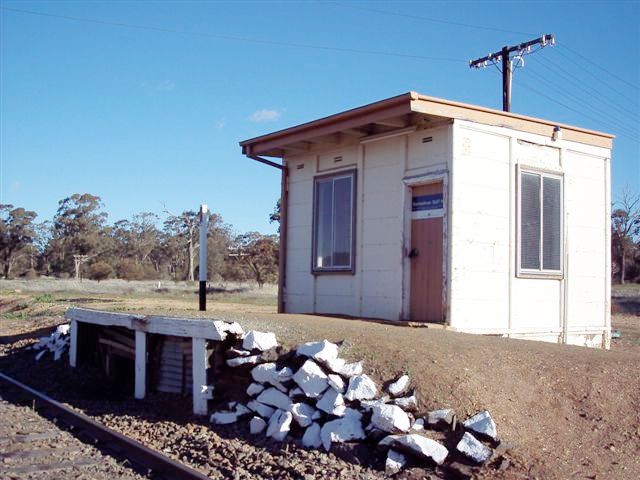 The staff hut and truncated platform remains. 