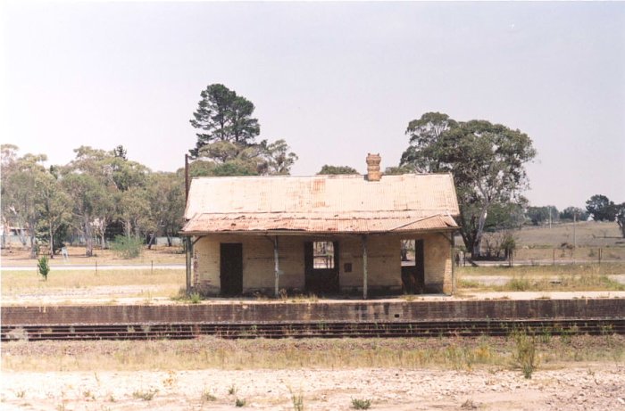 A front-on view of the station building.