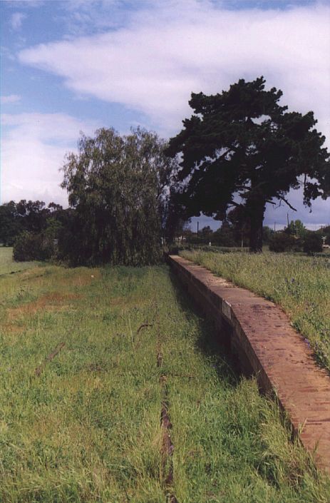 
The platform and several tracks still remain at Berrigan station.
