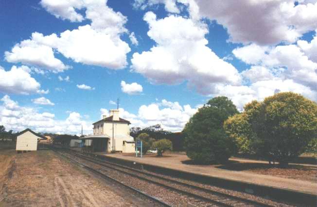 
A ground-level view of the station looking towards Yass.
