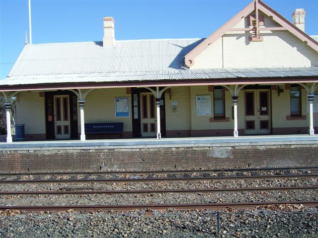A closer view of the the station building.