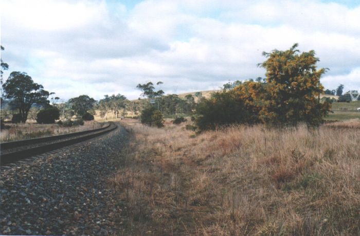 
The site of the one-time Burrawang station looking towards Moss Vale.
