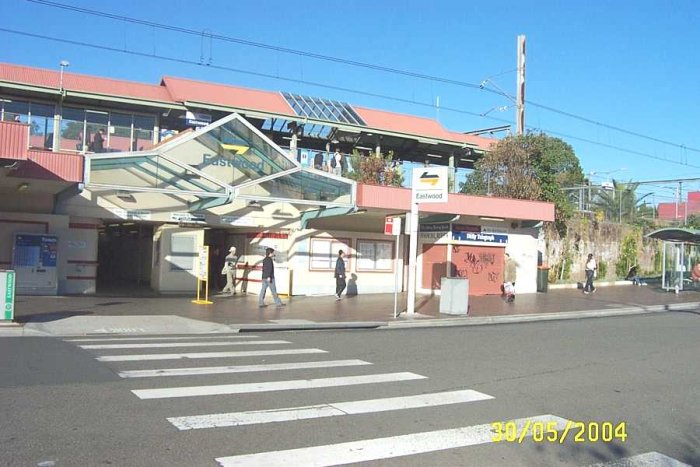 The road-side view of the modern entrance to the station.