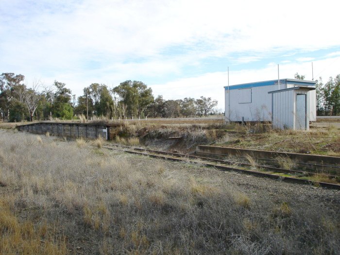 The remains of the platform on the grain siding.