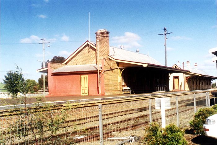 
The view of the station buildings from the adjacent car-park.
