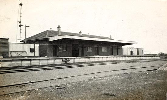 A historic photo of Moulamein Station.