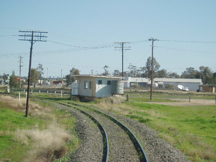 A view of Narrabri Junction Intermediate Staff Hut between the South and North Forks.  This is the view looking south.