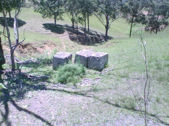 Some concrete blocks left over from some earlier structures.