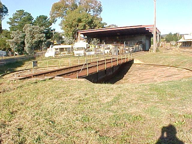 The turntable in the yard at Queanbeyan.
