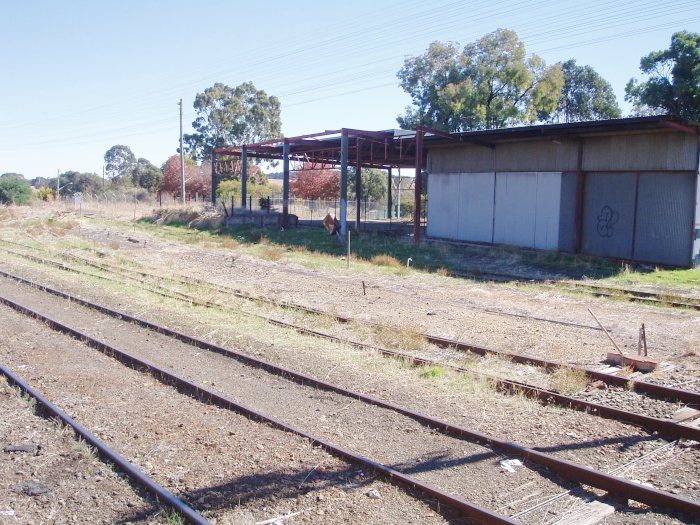 The shed on the siding leading towards the turntable.