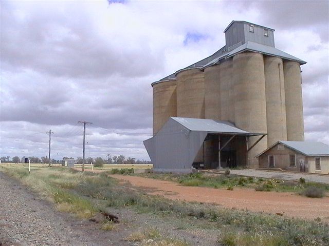 
The view of the silos from the road-side.
