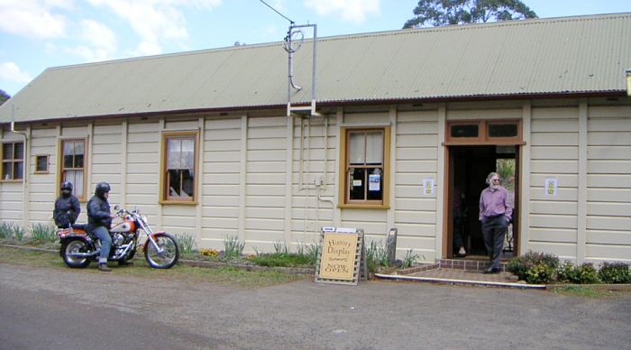 
The roadside view of the station building, then being used for a historic
railway display.
