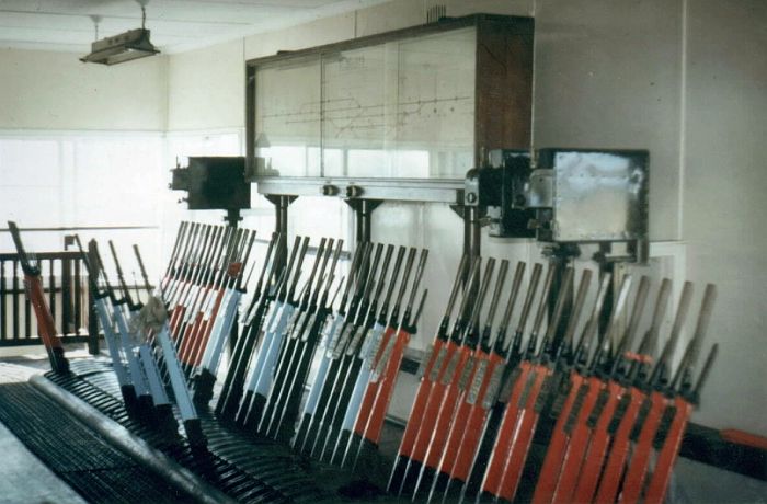 
The interior of the St Heliers Signal Box.
