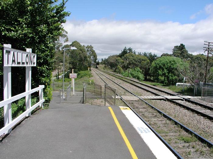 
The view looking south form the down end of the station.
