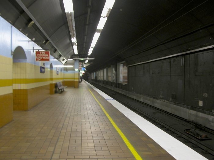 The view looking along platform 6.