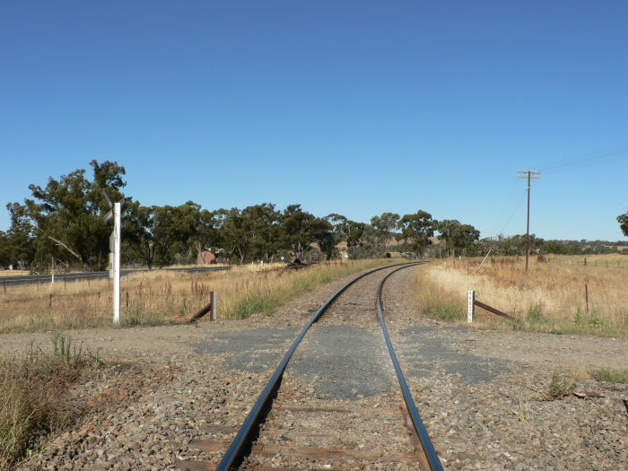 The view looking east towards the former station location.