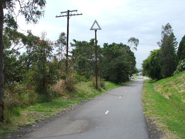 The up landmark signal at the approach to Adamstown.