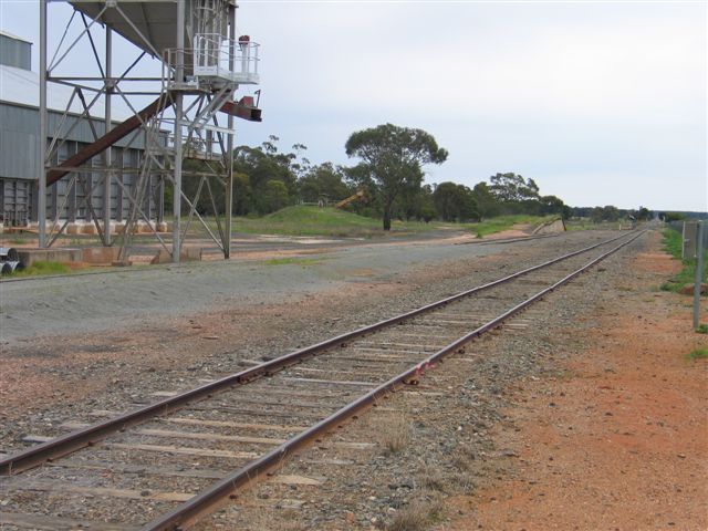 The view looking north towards the loading bank.