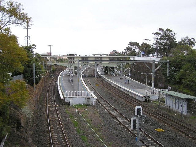 Allawah Station, looking west from Lily Street.