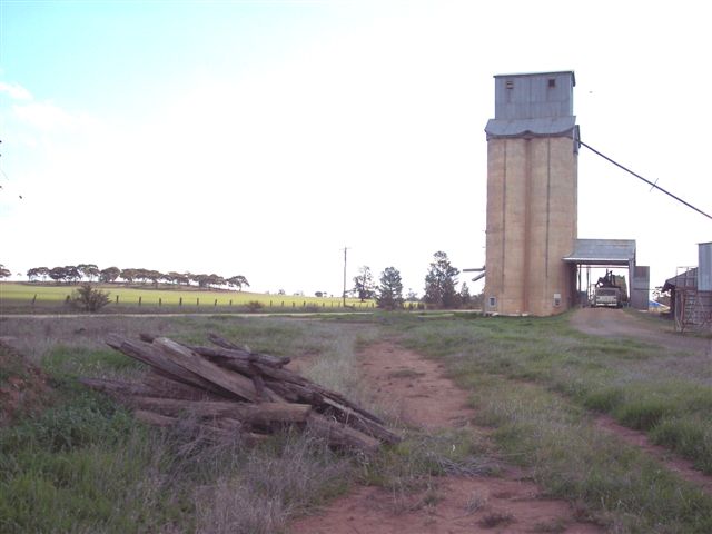 
The silo loop has been lifted in this part of the yard.  Grain is now
transported away by truck.
