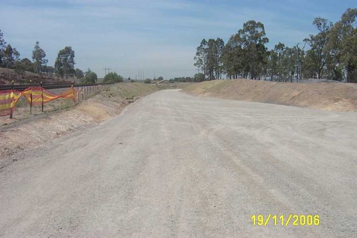 The view of the formation looking south. The main lines are on the left.