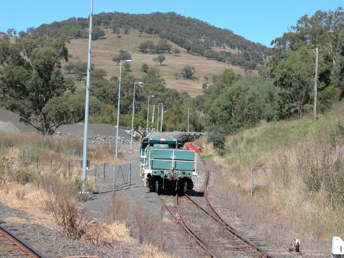 
A number of wagon sit in the Ardglen Quarry sidings.  The Ardglen loop
siding is in the left foreground.
