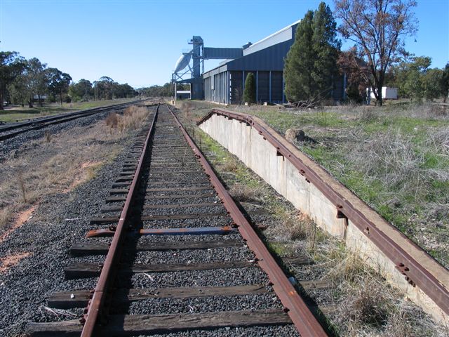 
The view of the goods ramp, looking east.
