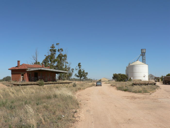 The view looking east towards the station and the former yard area.