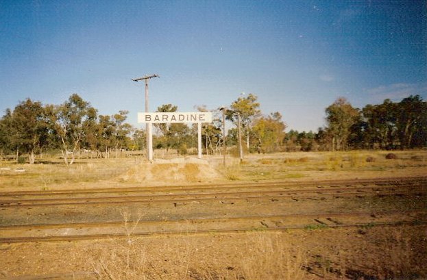 By 1986, the station and platform had been demolished.  Only the name board remained.
