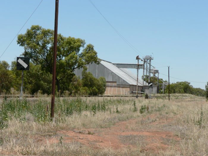 The newer grain silos.