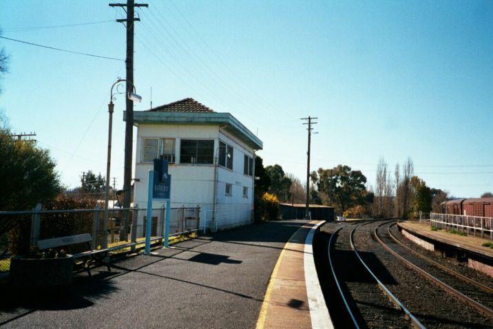 
The signal box on the Sydney end of the up platform.
