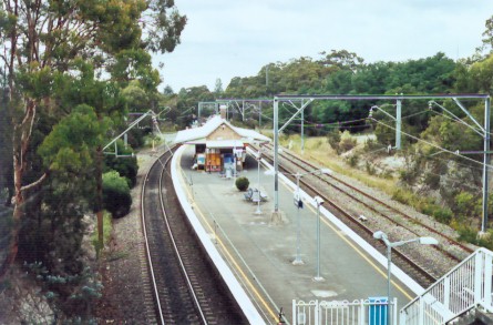 
The view looking south from the pedestrian footbridge.
