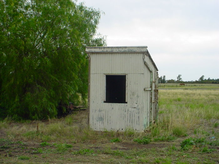 
The road-side view of the Lamp Room. Just visible under the tree is a
lever frame.
