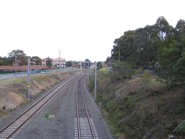 Beverly Hills station, looking west from King Georges Rd.