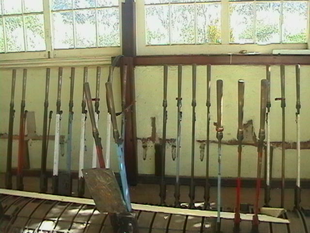 
The lever frame inside the signal box.
