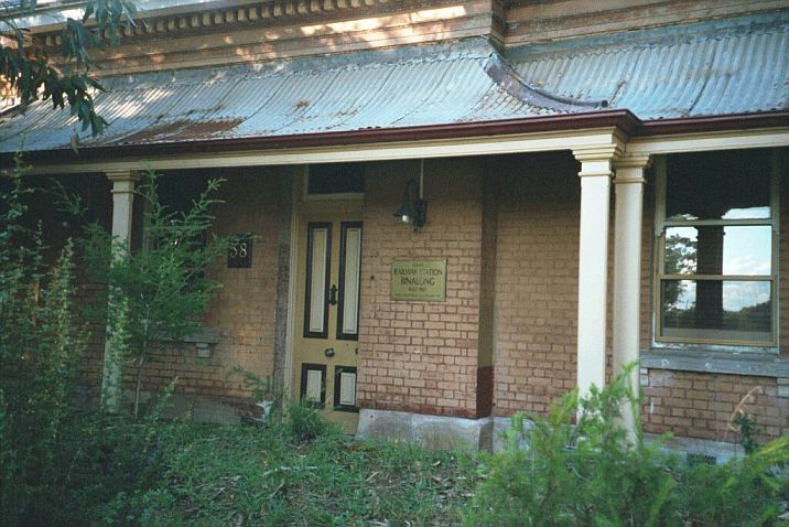 
The entrance of the original Binalong station, now a private residence.
