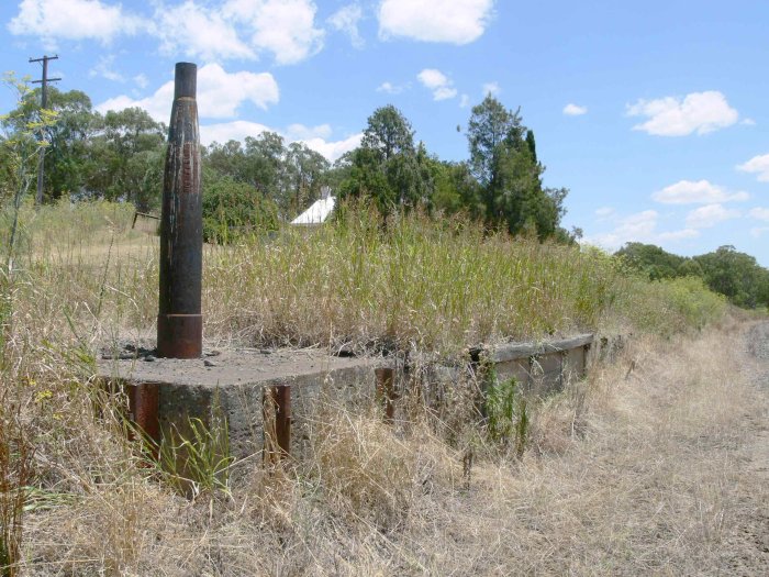 The base of the 5 ton jib crane at the up end of the goods platform.