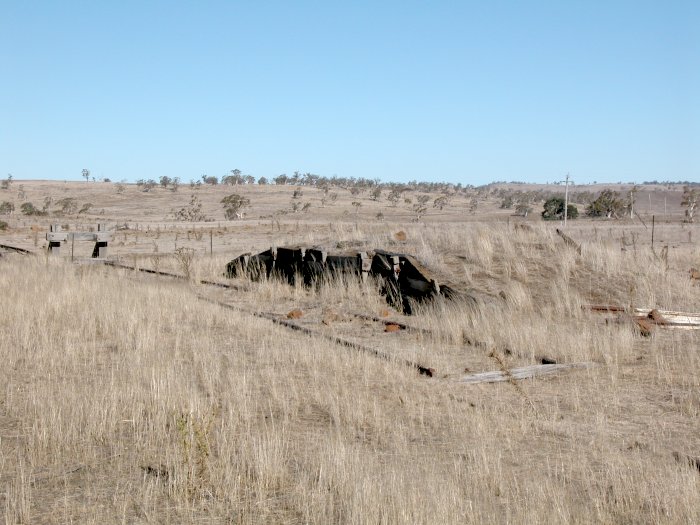 The view looking south towards the short wooden platform.