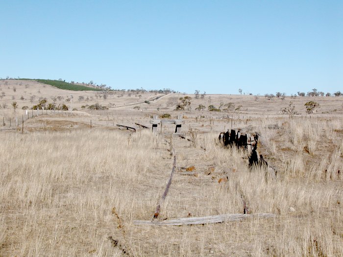 The view looking south along the location.