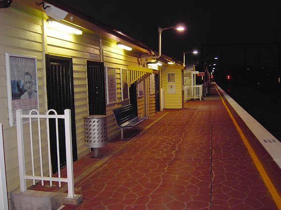 
An evening shot looking along the platform.
