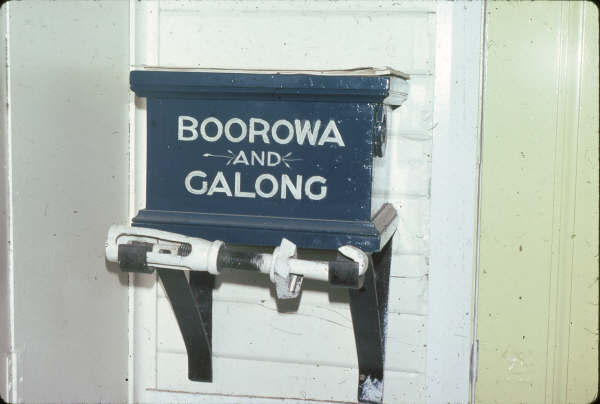 The Boorowa to Galong Staff and Ticket box.