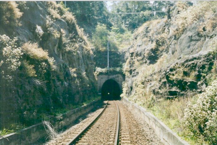 The view looking north towards the southern portal.