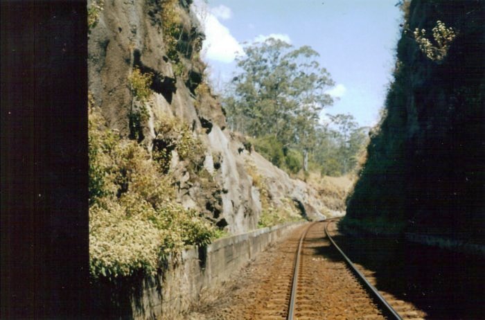 The view looking south from the southern portal.