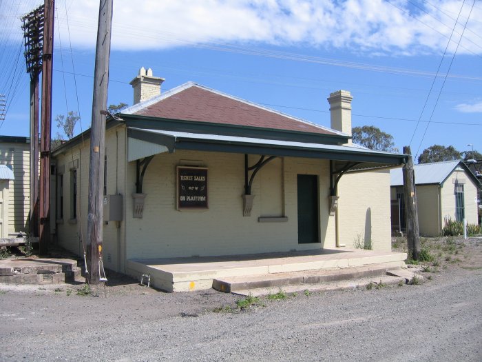 The road-side view of the station building.