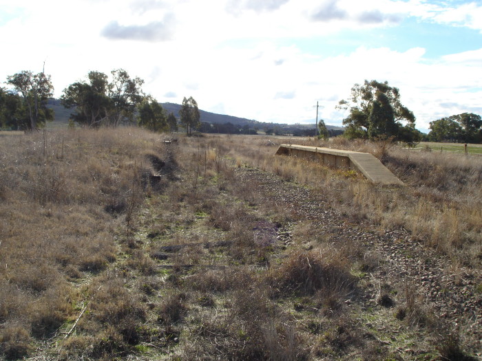 The view loking north, showing the remains of the goods platform and the 
short passenger platform.