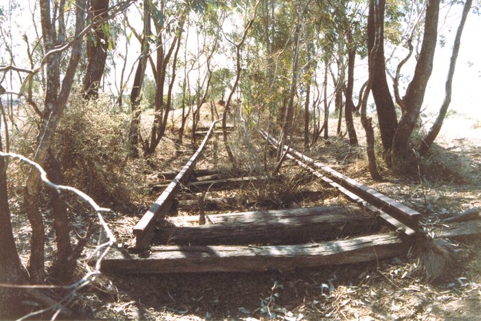 Looking north toward Brewarrina, approximately midway along washed out section.