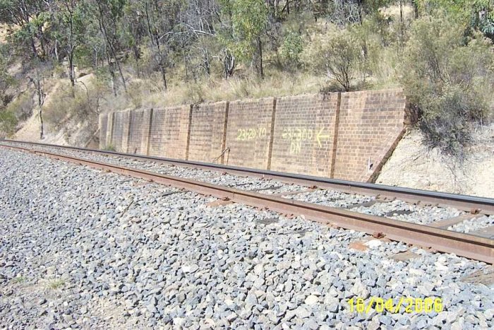 The loading platform for trucks from the Brogans Creek Quarry.