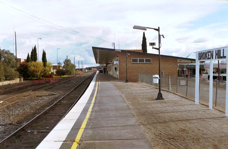 
The view looking west along the current station.
