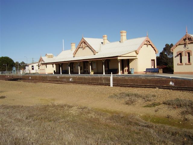 The view looking across towards the station in a southerly direction.